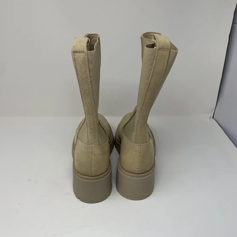 Steve Madden Hesitant HESI02S1 Chelsea Boots Women's 10 Sand Suede Pull On S0536 - Picture 5 of 11